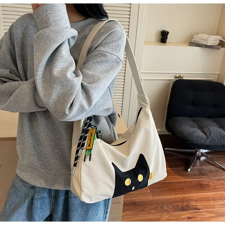 Green Cat Print Crossbody Bag for Women — feature 20