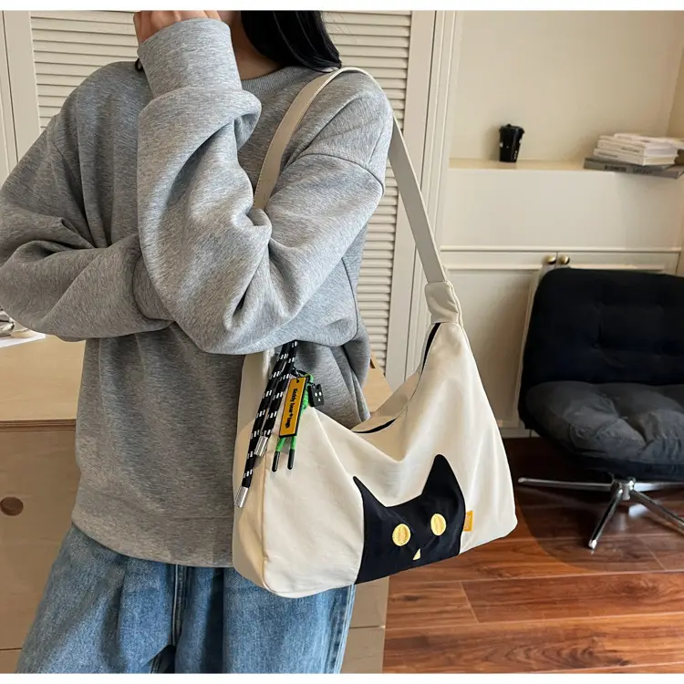 Green Cat Print Crossbody Bag for Women — feature 21
