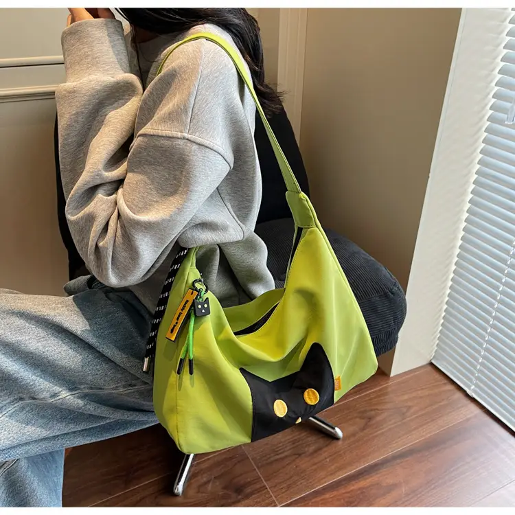Green Cat Print Crossbody Bag for Women — feature 26