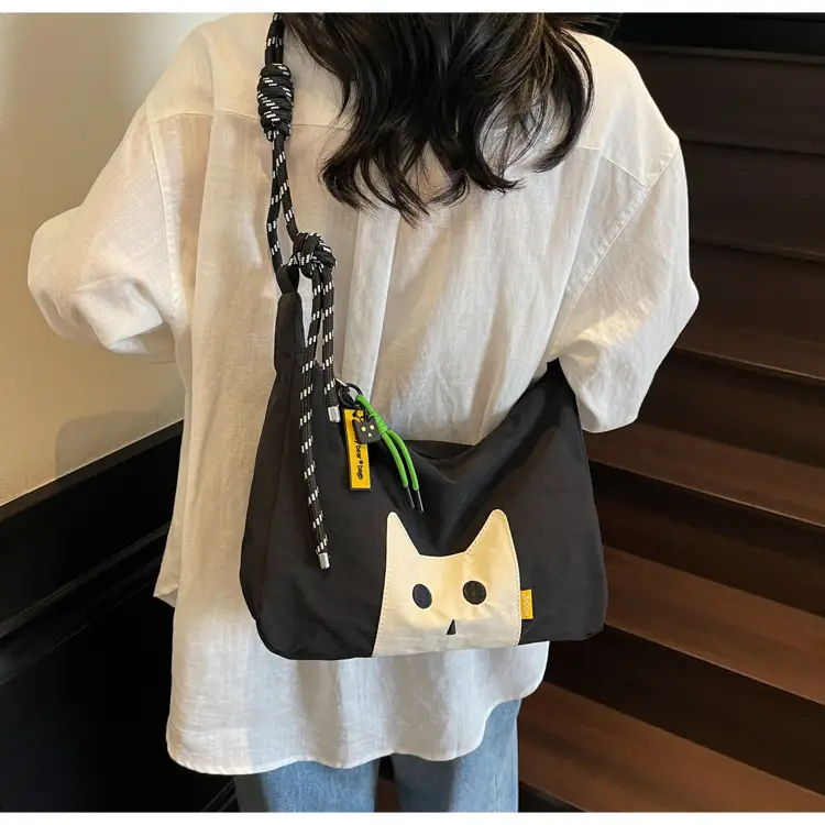 Green Cat Print Crossbody Bag for Women — feature 27