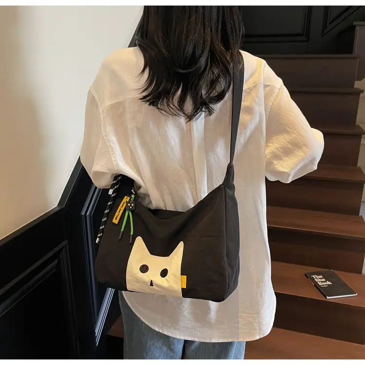 Green Cat Print Crossbody Bag for Women — feature 30