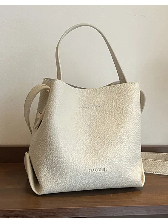 Women's Crossbody Bag Cream Leather 2025 New Trendy - Image 6