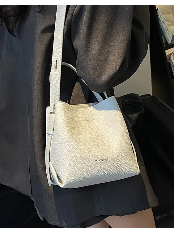 Women's Crossbody Bag Cream Leather 2025 New Trendy - Image 7