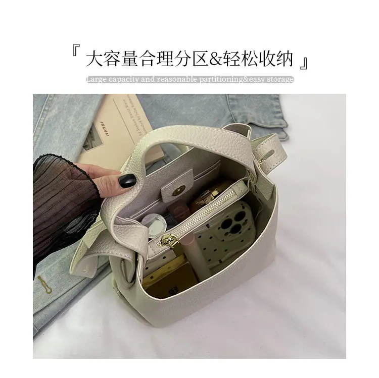Women's Crossbody Bag Cream Leather 2025 New Trendy — feature 5