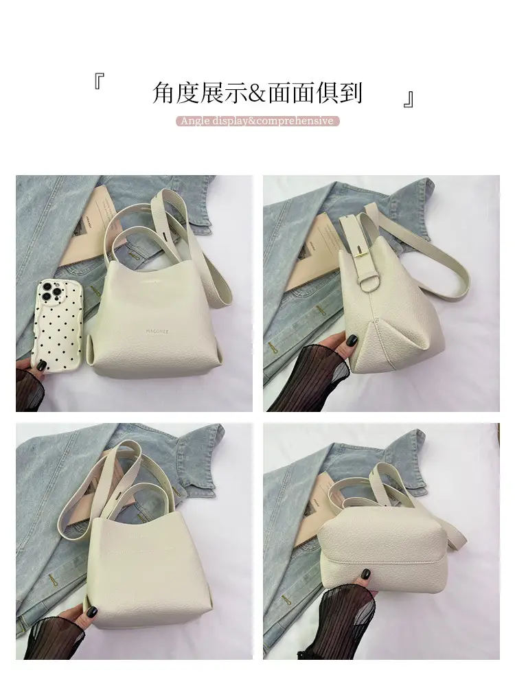 Women's Crossbody Bag Cream Leather 2025 New Trendy — feature 6