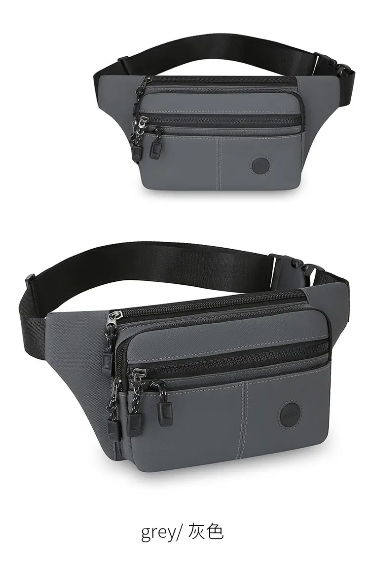 Men's Multi-Layer Crossbody Bag Black — feature 13