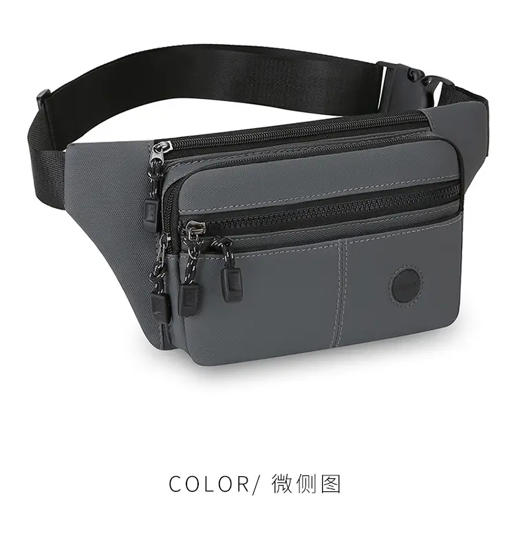Men's Multi-Layer Crossbody Bag Black — feature 15