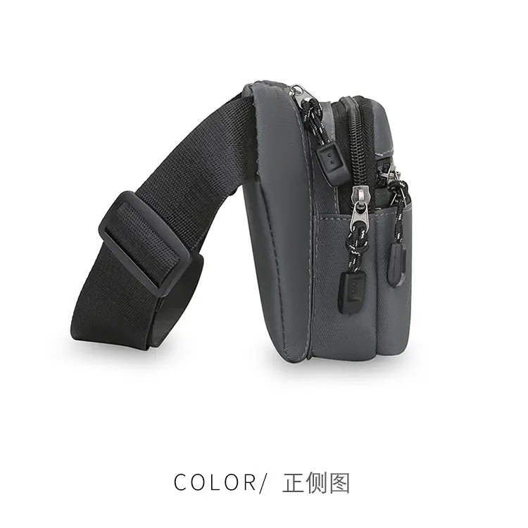 Men's Multi-Layer Crossbody Bag Black — feature 16