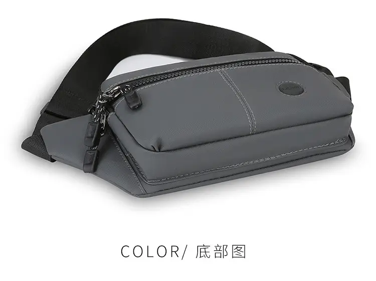 Men's Multi-Layer Crossbody Bag Black — feature 18