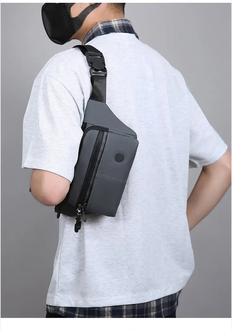 Men's Multi-Layer Crossbody Bag Black — feature 23