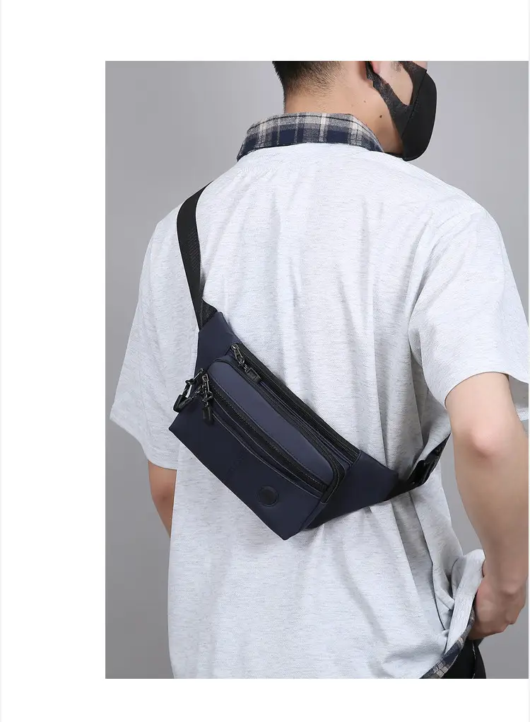 Men's Multi-Layer Crossbody Bag Black — feature 27