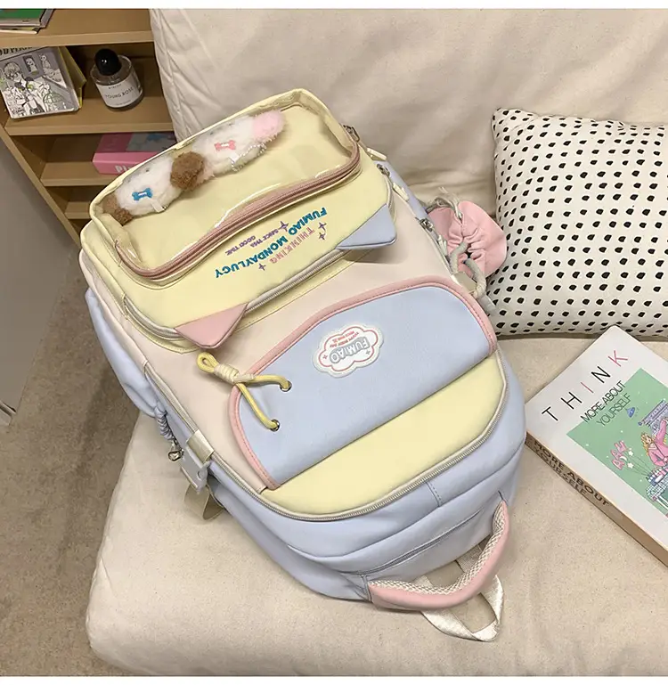 Pink Cute Student School Backpack Set with Crossbody Bag — feature 42