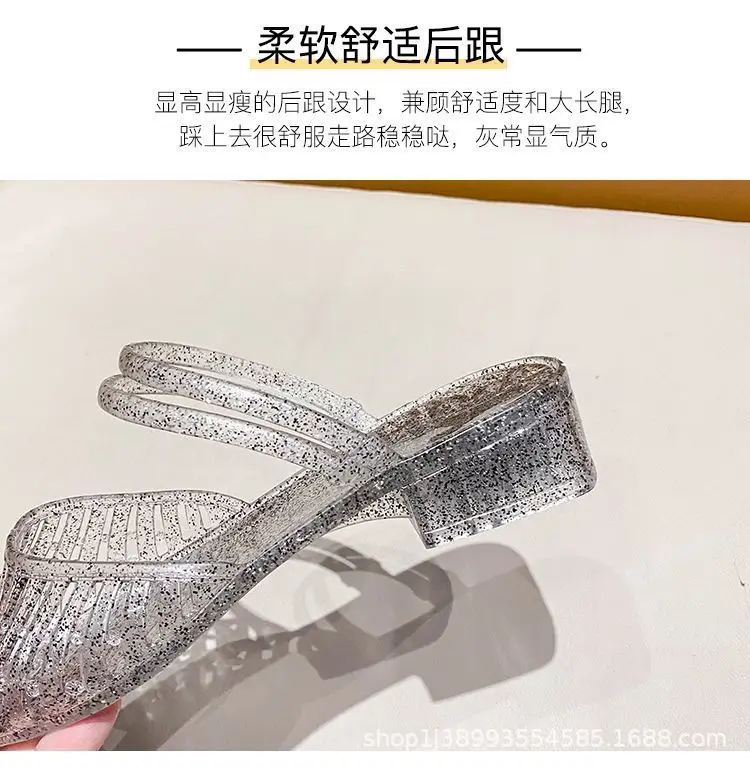 Women's Half-Slip Crystal Slippers for Summer, Non-Slip Outdoor Sandals, New Style Sandals, Women's Slippers Wholesale — feature 11