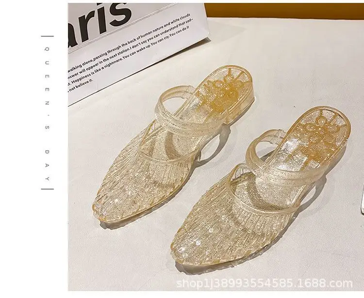 Women's Half-Slip Crystal Slippers for Summer, Non-Slip Outdoor Sandals, New Style Sandals, Women's Slippers Wholesale — feature 18