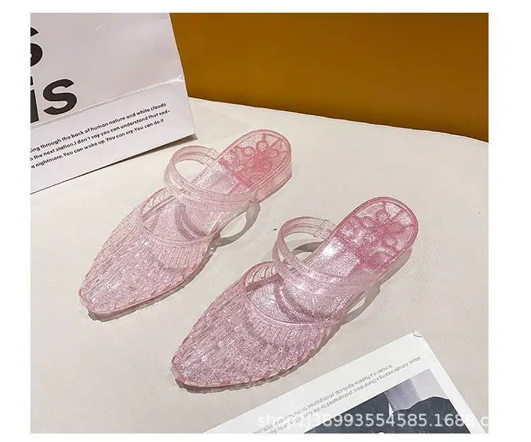 Women's Half-Slip Crystal Slippers for Summer, Non-Slip Outdoor Sandals, New Style Sandals, Women's Slippers Wholesale — feature 19