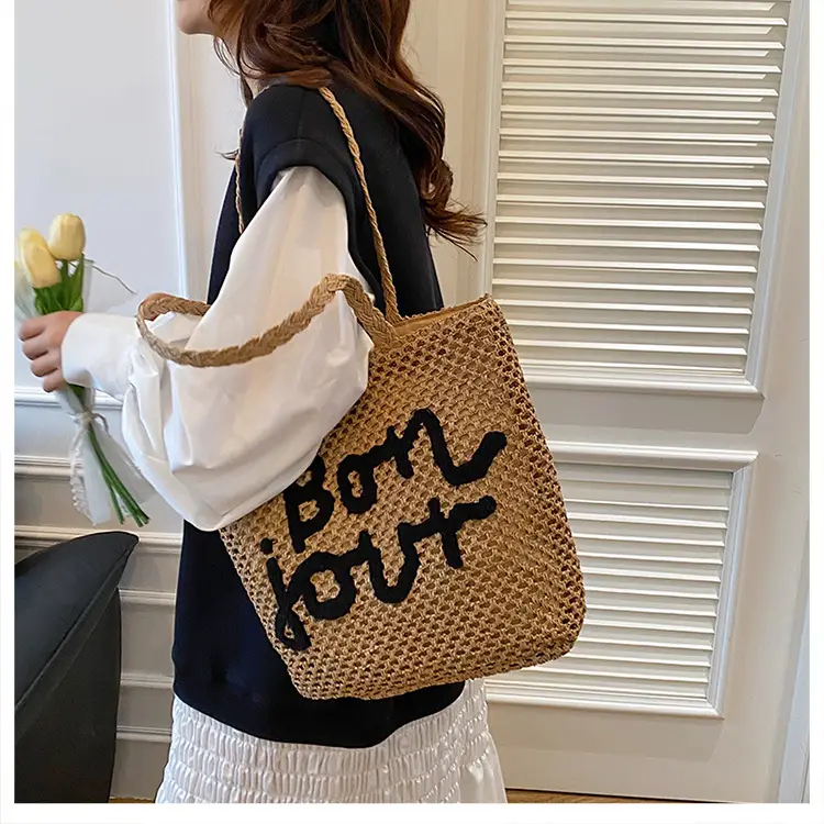 Women's Woven Letter Shoulder Bag 2025 New Style — feature 32
