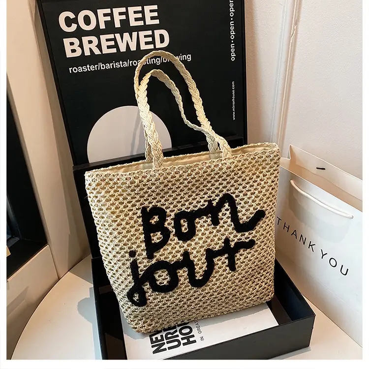 Women's Woven Letter Shoulder Bag 2025 New Style — feature 41