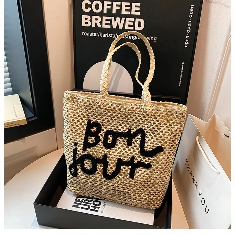 Women's Woven Letter Shoulder Bag 2025 New Style — feature 42