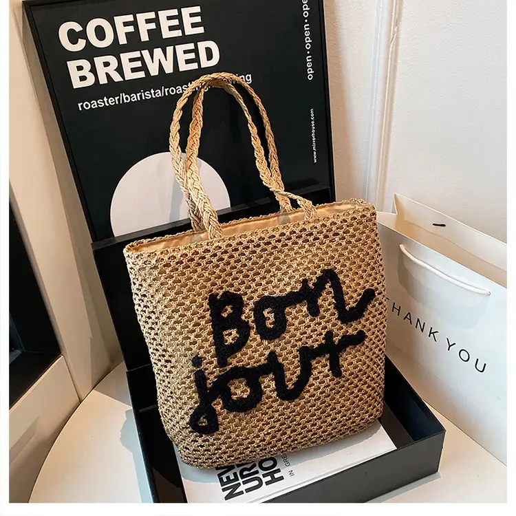 Women's Woven Letter Shoulder Bag 2025 New Style — feature 43