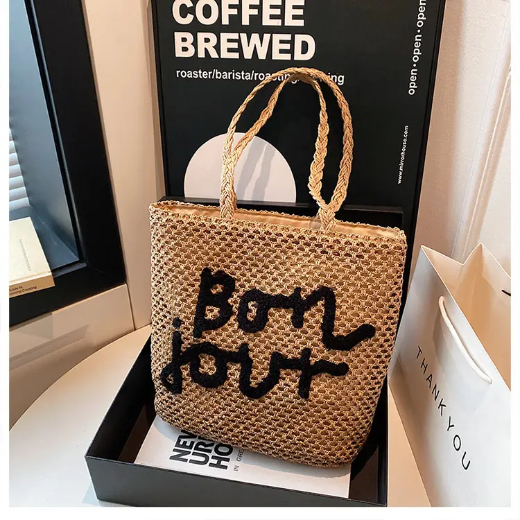 Women's Woven Letter Shoulder Bag 2025 New Style — feature 44