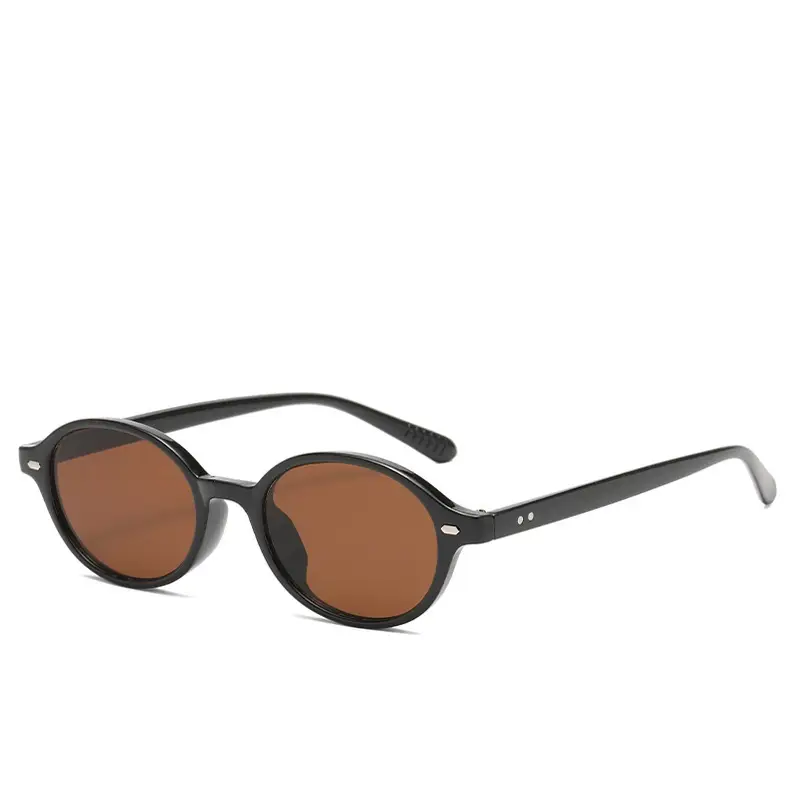 2025 New Oval Sunglasses European American Trendy High-End Sunshade Sunglasses Literary Retro Anti-Blue Light Flat Glasses - Image 14