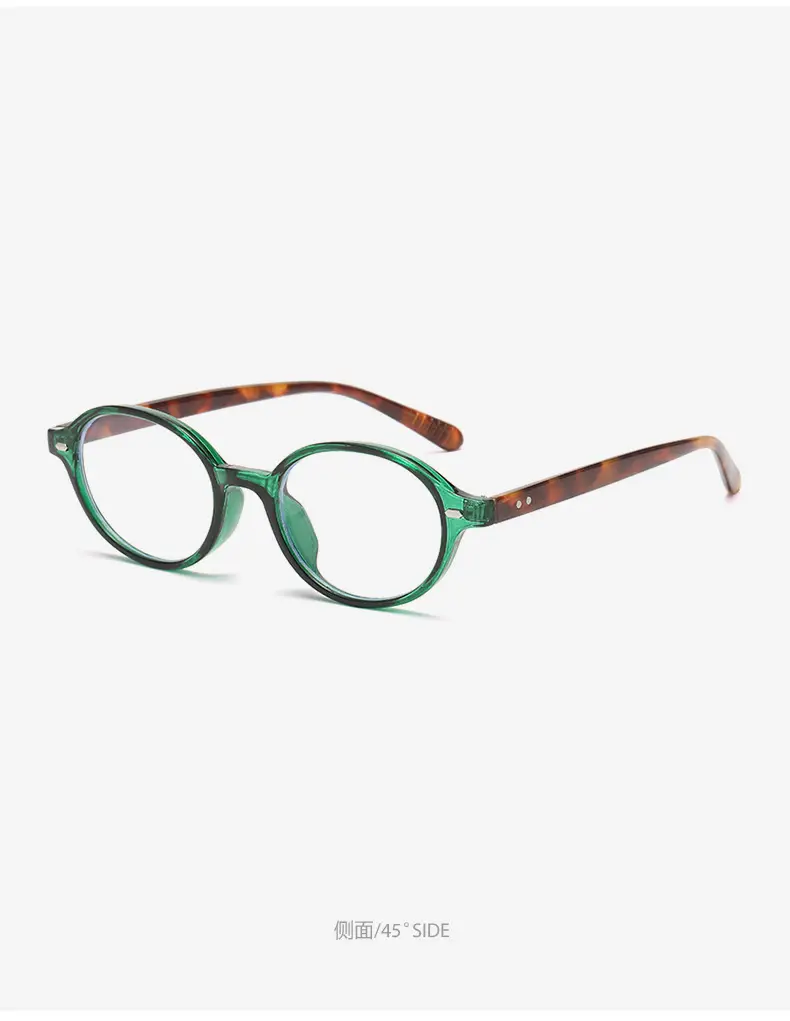 2025 New Oval Sunglasses European American Trendy High-End Sunshade Sunglasses Literary Retro Anti-Blue Light Flat Glasses — feature 18