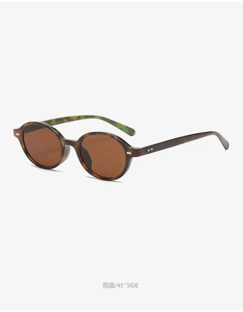 2025 New Oval Sunglasses European American Trendy High-End Sunshade Sunglasses Literary Retro Anti-Blue Light Flat Glasses — feature 26