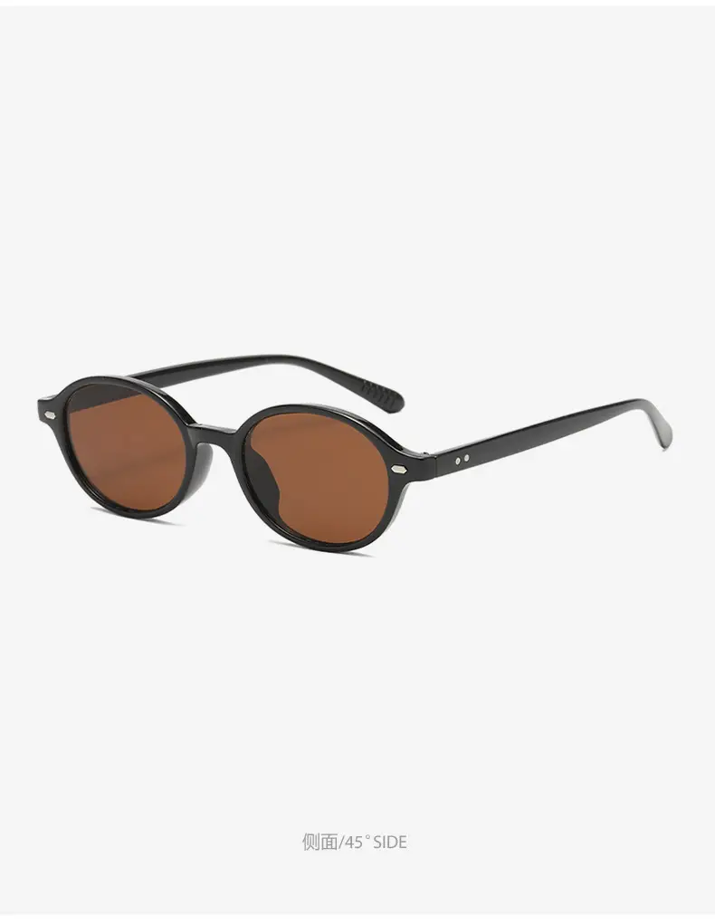 2025 New Oval Sunglasses European American Trendy High-End Sunshade Sunglasses Literary Retro Anti-Blue Light Flat Glasses — feature 28