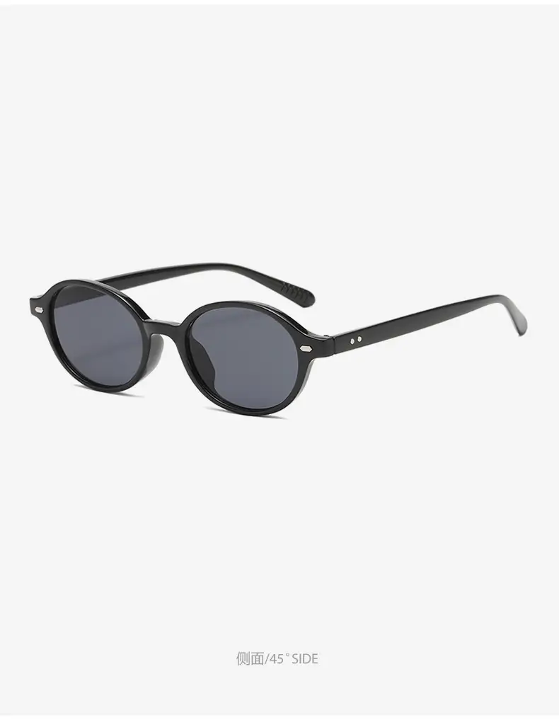 2025 New Oval Sunglasses European American Trendy High-End Sunshade Sunglasses Literary Retro Anti-Blue Light Flat Glasses — feature 30
