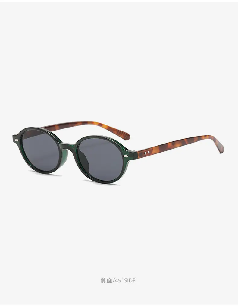 2025 New Oval Sunglasses European American Trendy High-End Sunshade Sunglasses Literary Retro Anti-Blue Light Flat Glasses — feature 32