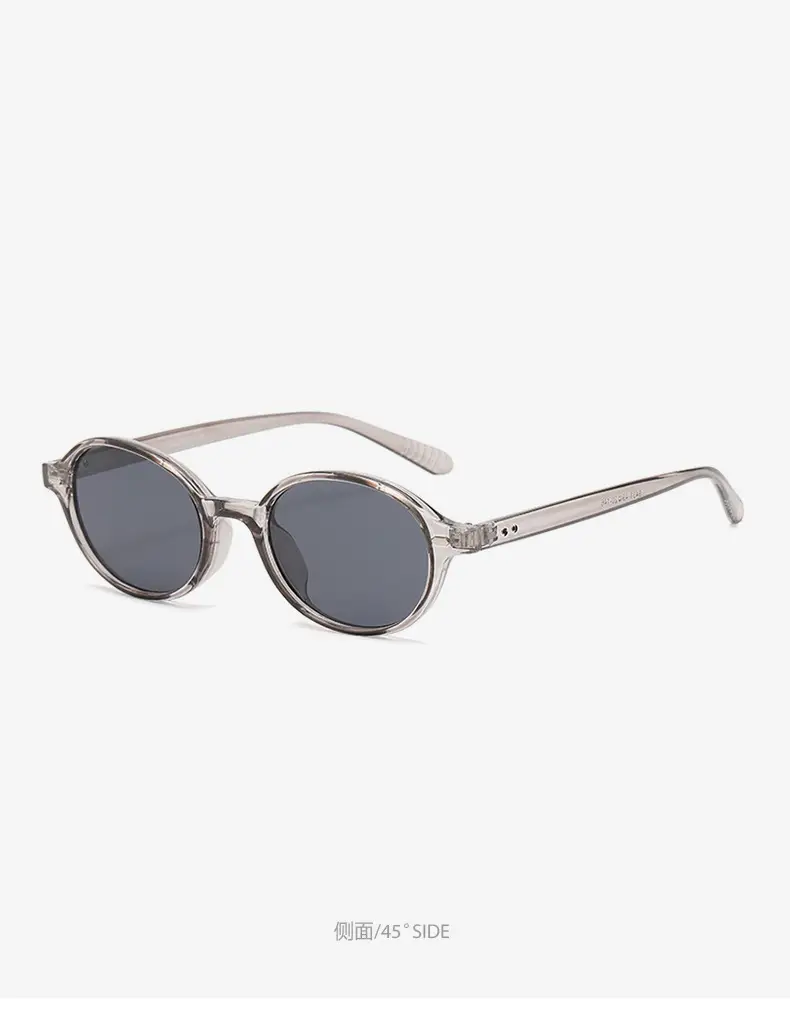 2025 New Oval Sunglasses European American Trendy High-End Sunshade Sunglasses Literary Retro Anti-Blue Light Flat Glasses — feature 34