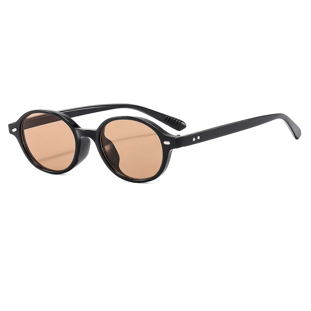 2025 New Oval Sunglasses European American Trendy High-End Sunshade Sunglasses Literary Retro Anti-Blue Light Flat Glasses - Image 2
