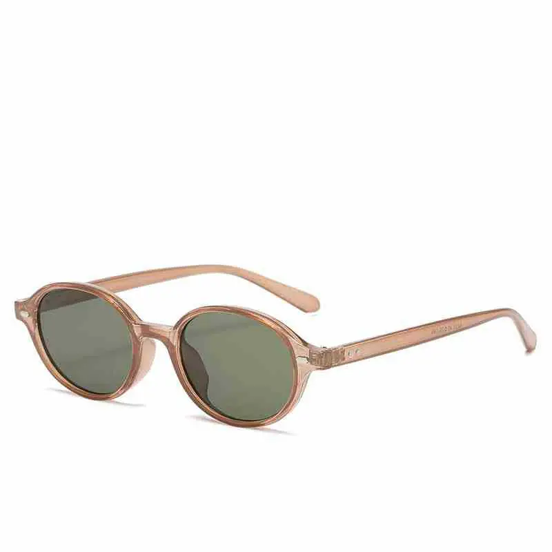 2025 New Oval Sunglasses European American Trendy High-End Sunshade Sunglasses Literary Retro Anti-Blue Light Flat Glasses - Image 3