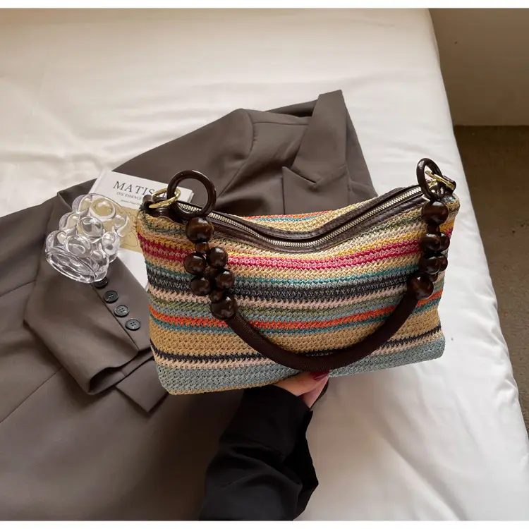 Retro Beaded Shoulder Bag for Women 2026 — feature 14