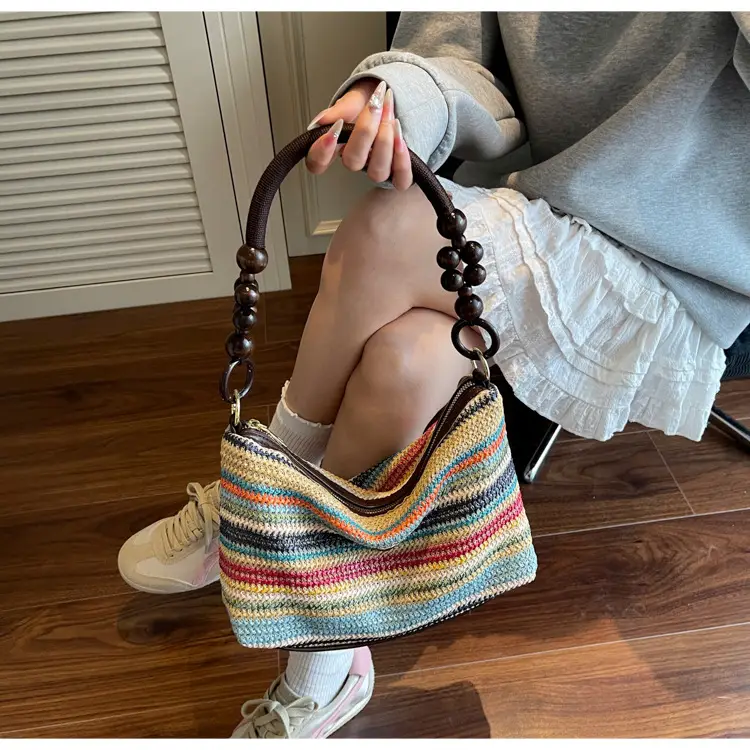 Retro Beaded Shoulder Bag for Women 2026 — feature 27