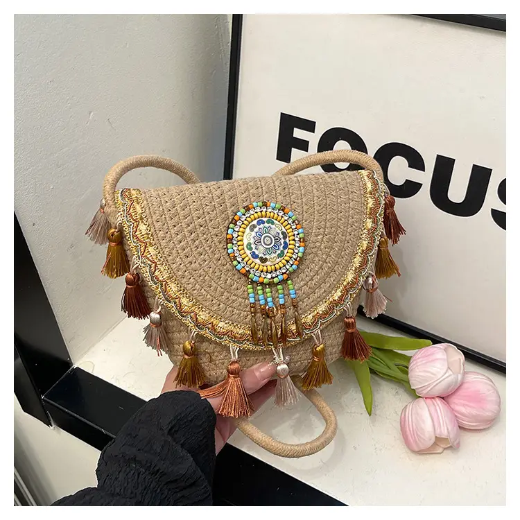 2025 Women's Braided Tassel Crossbody Bag - Image 5