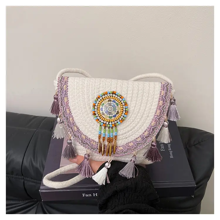 2025 Women's Braided Tassel Crossbody Bag - Image 2
