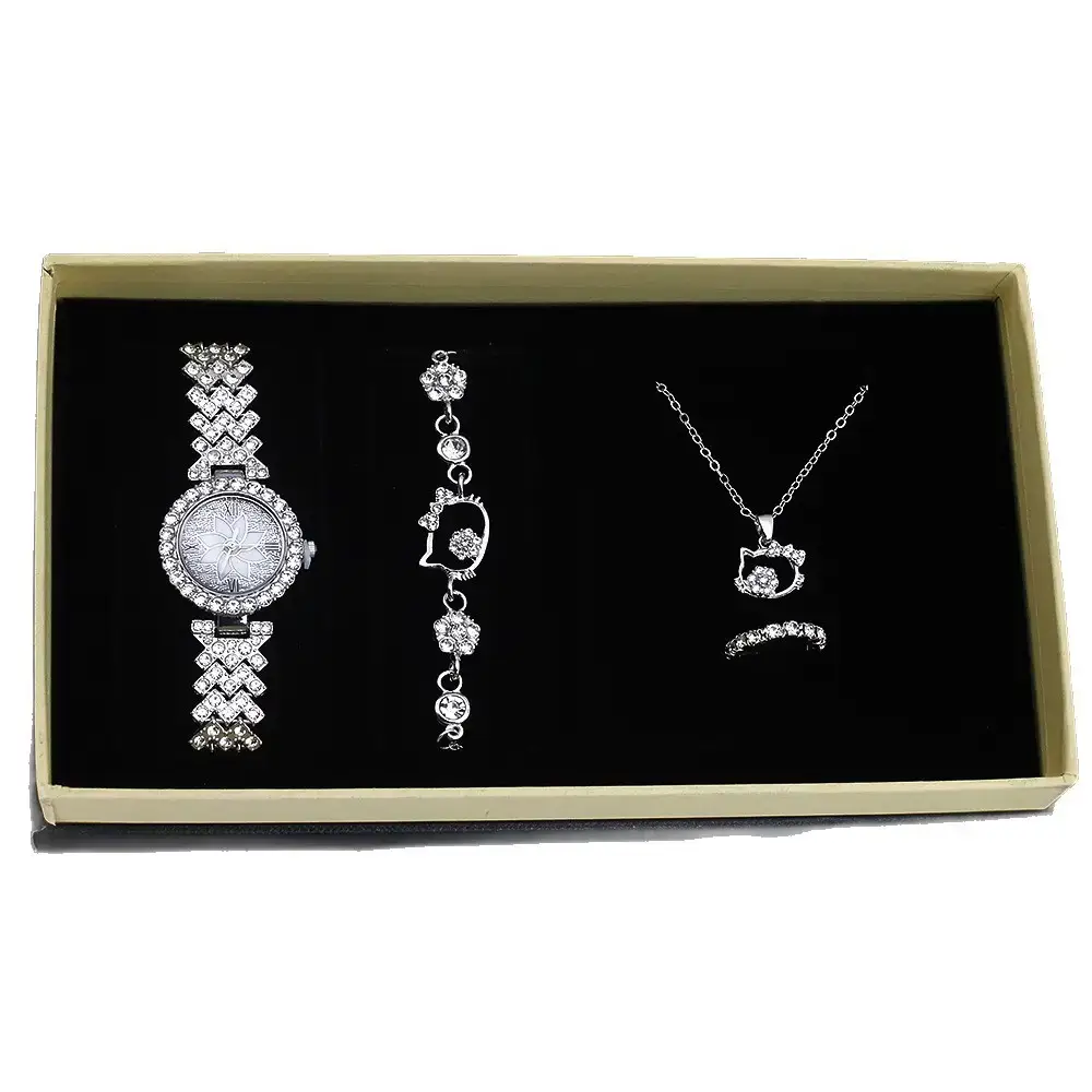 Women's Diamond Crown Wristwatch Set Jewelry Set - Image 6