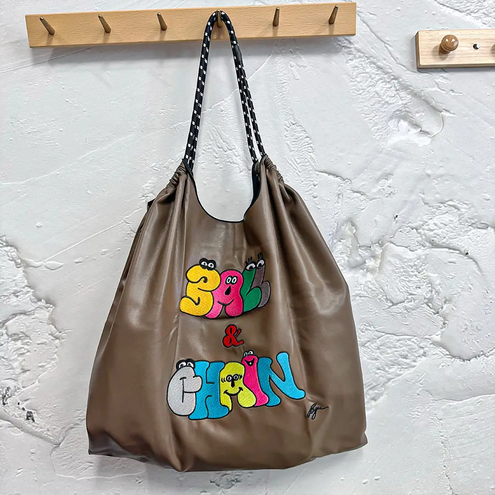 Cross-Border Embroidered Leather Tote Bag Large Capacity Women's Fashionable Bag — feature 16