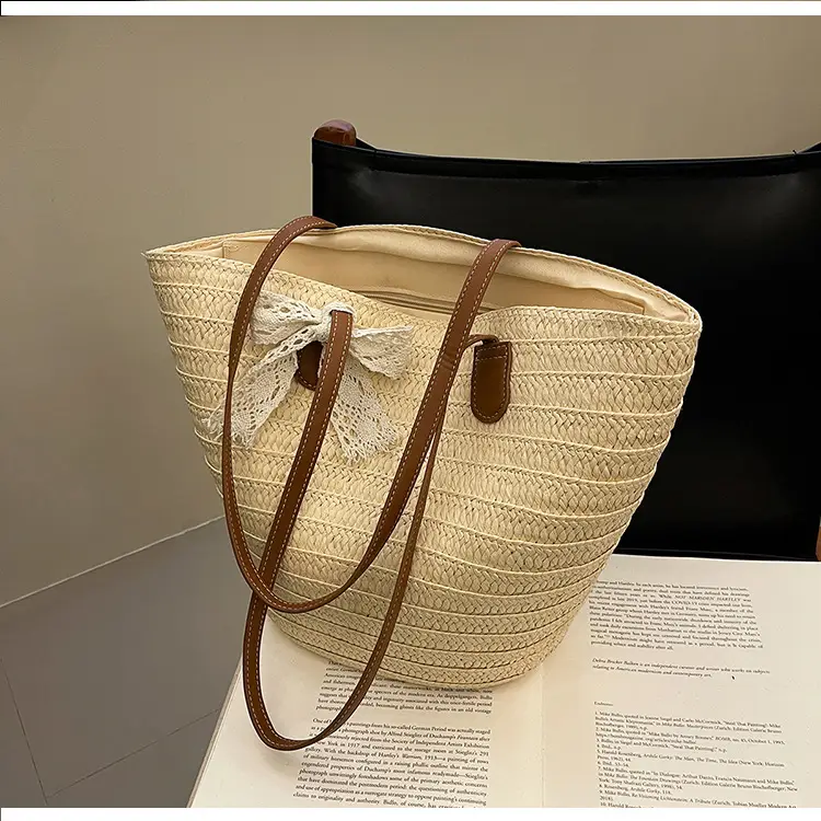 Straw Armpit Bag for Women Large Capacity Beach Travel — feature 16