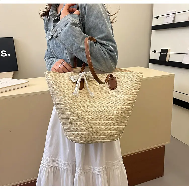 Straw Armpit Bag for Women Large Capacity Beach Travel — feature 20