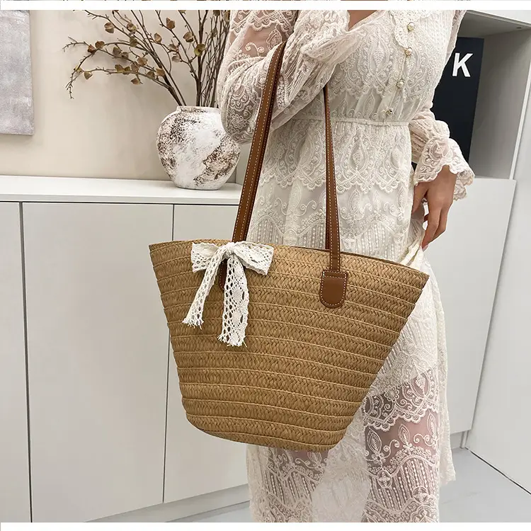 Straw Armpit Bag for Women Large Capacity Beach Travel — feature 23