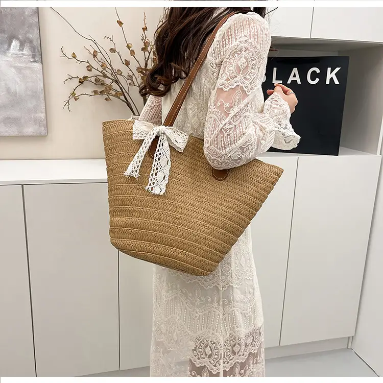 Straw Armpit Bag for Women Large Capacity Beach Travel — feature 24