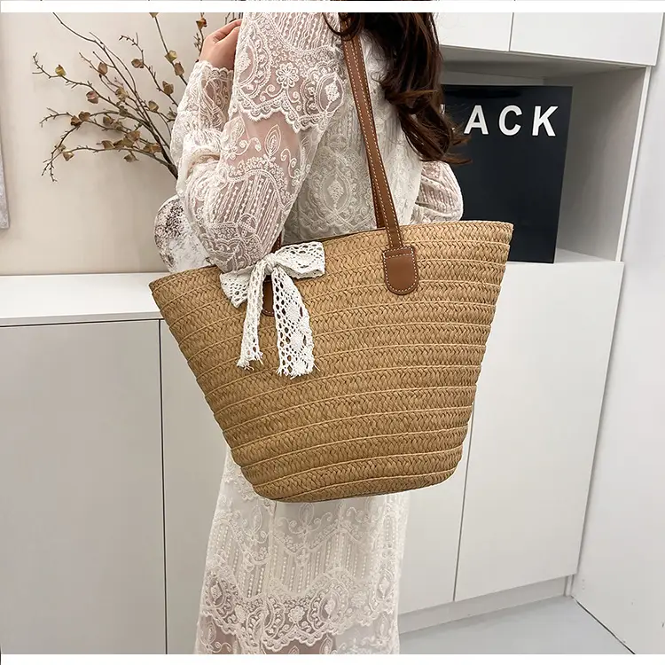 Straw Armpit Bag for Women Large Capacity Beach Travel — feature 25
