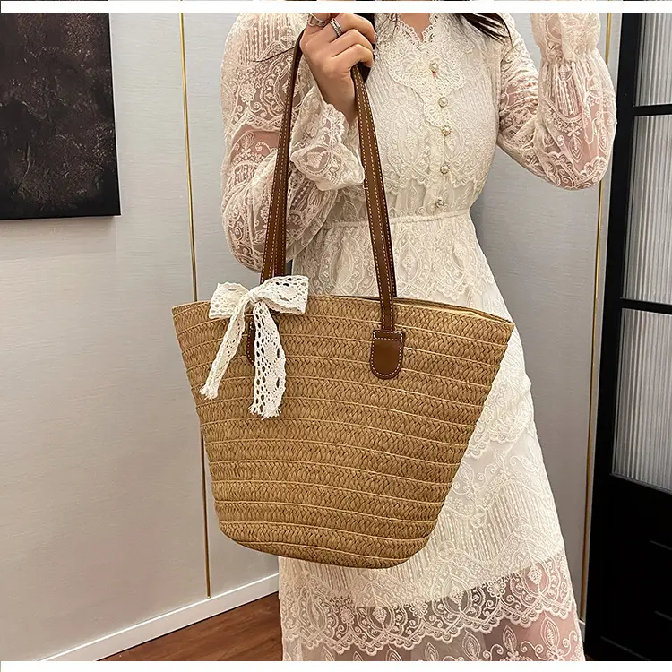 Straw Armpit Bag for Women Large Capacity Beach Travel — feature 28
