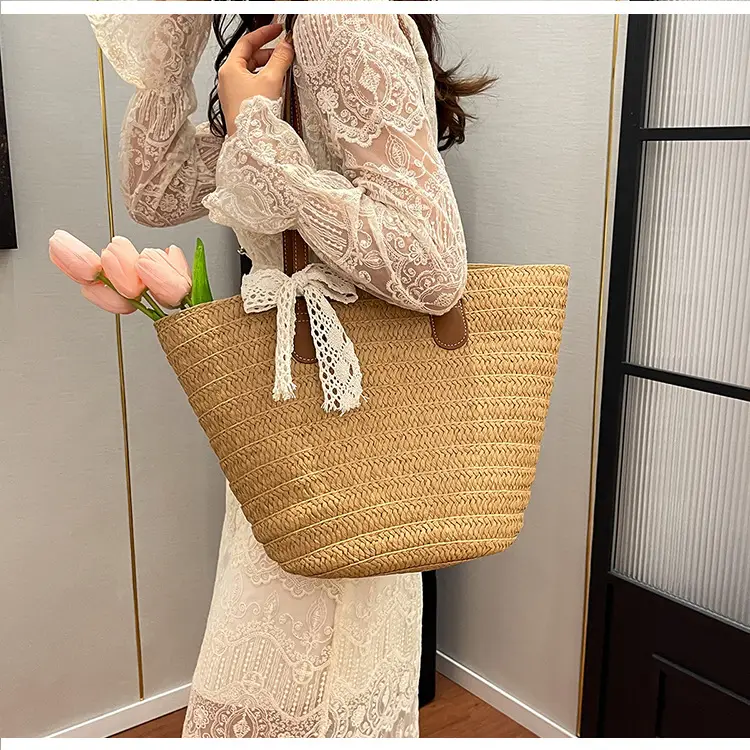 Straw Armpit Bag for Women Large Capacity Beach Travel — feature 30