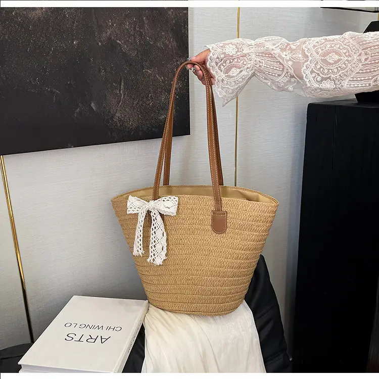 Straw Armpit Bag for Women Large Capacity Beach Travel — feature 31