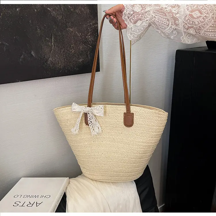 Straw Armpit Bag for Women Large Capacity Beach Travel — feature 32