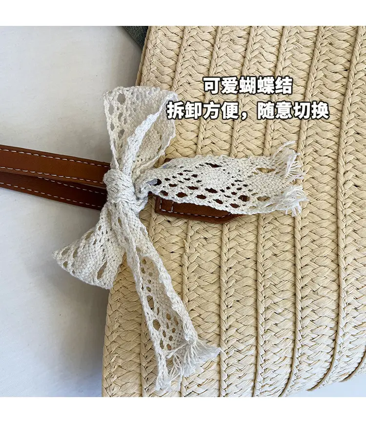 Straw Armpit Bag for Women Large Capacity Beach Travel — feature 7