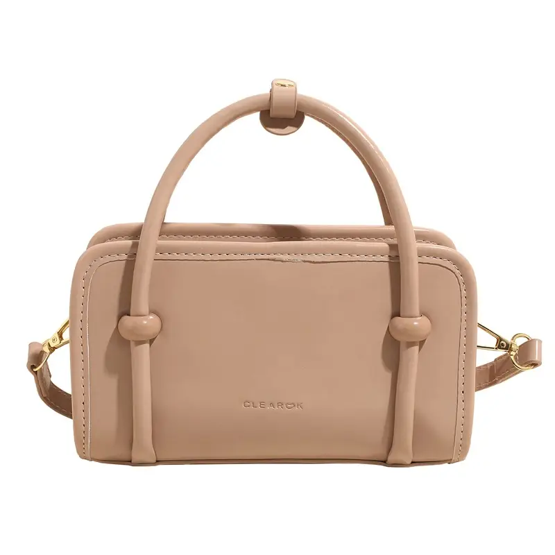 Cute Girl's Square Bag with Teddy Bear Keychain - Image 9